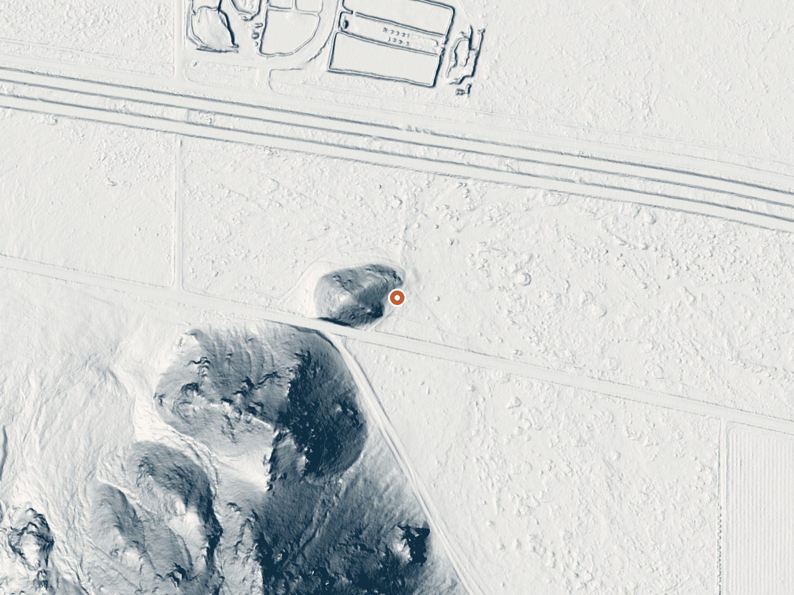 LiDAR bare-earth view of the same ground around Newberry Spring