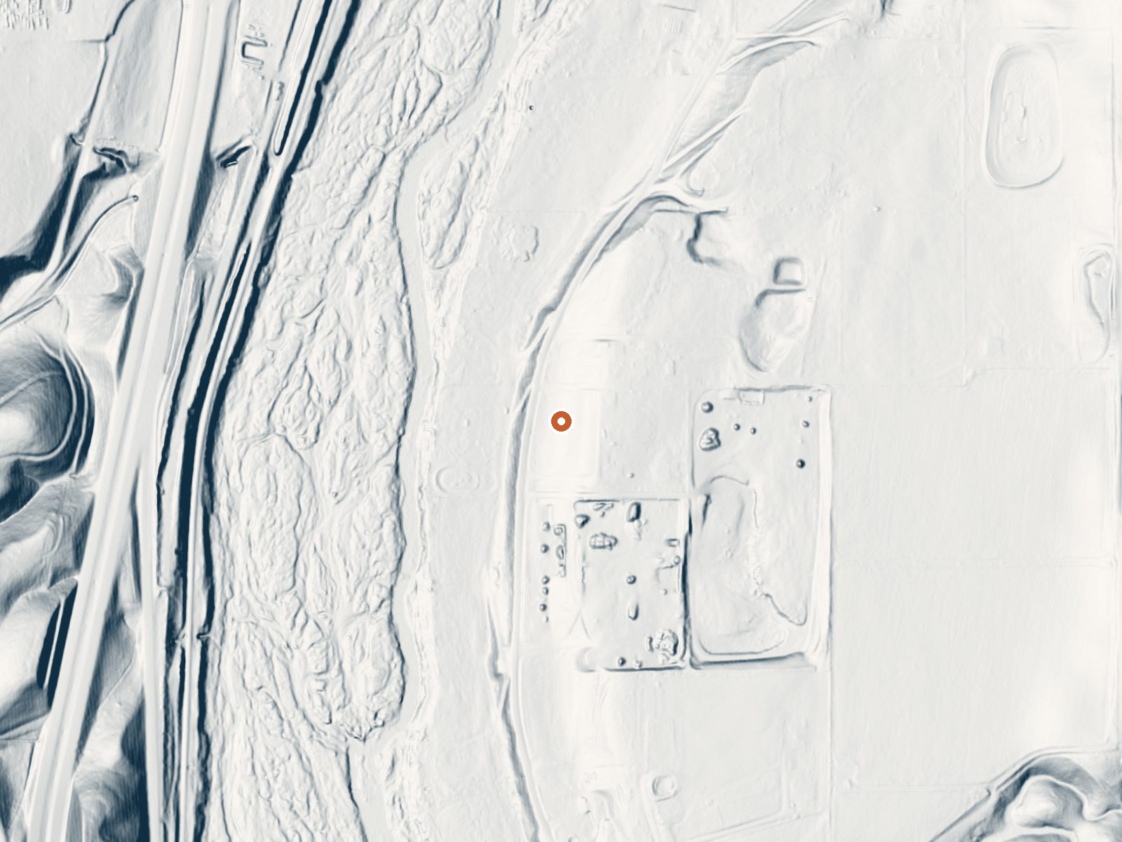 LiDAR bare-earth view of the same ground around Paso Robles Artesian Spring