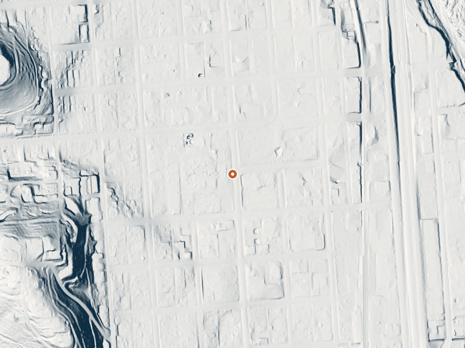 LiDAR bare-earth view of the same ground around Paso Robles Hot Springs