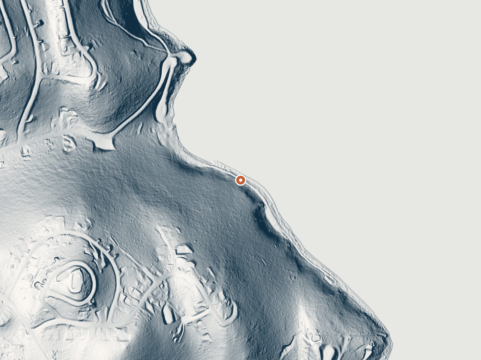 LiDAR bare-earth view of the same ground around Riviera Beach Spring