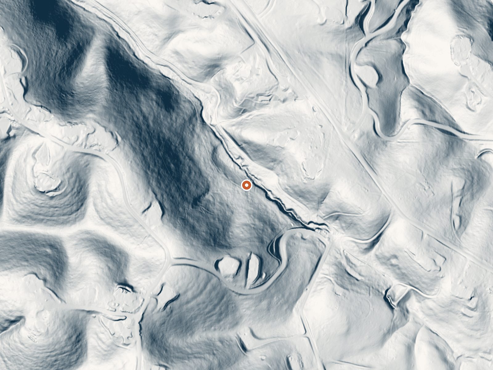 LiDAR bare-earth view of the same ground around Santa Ysabel Springs (Sulphur Spr)