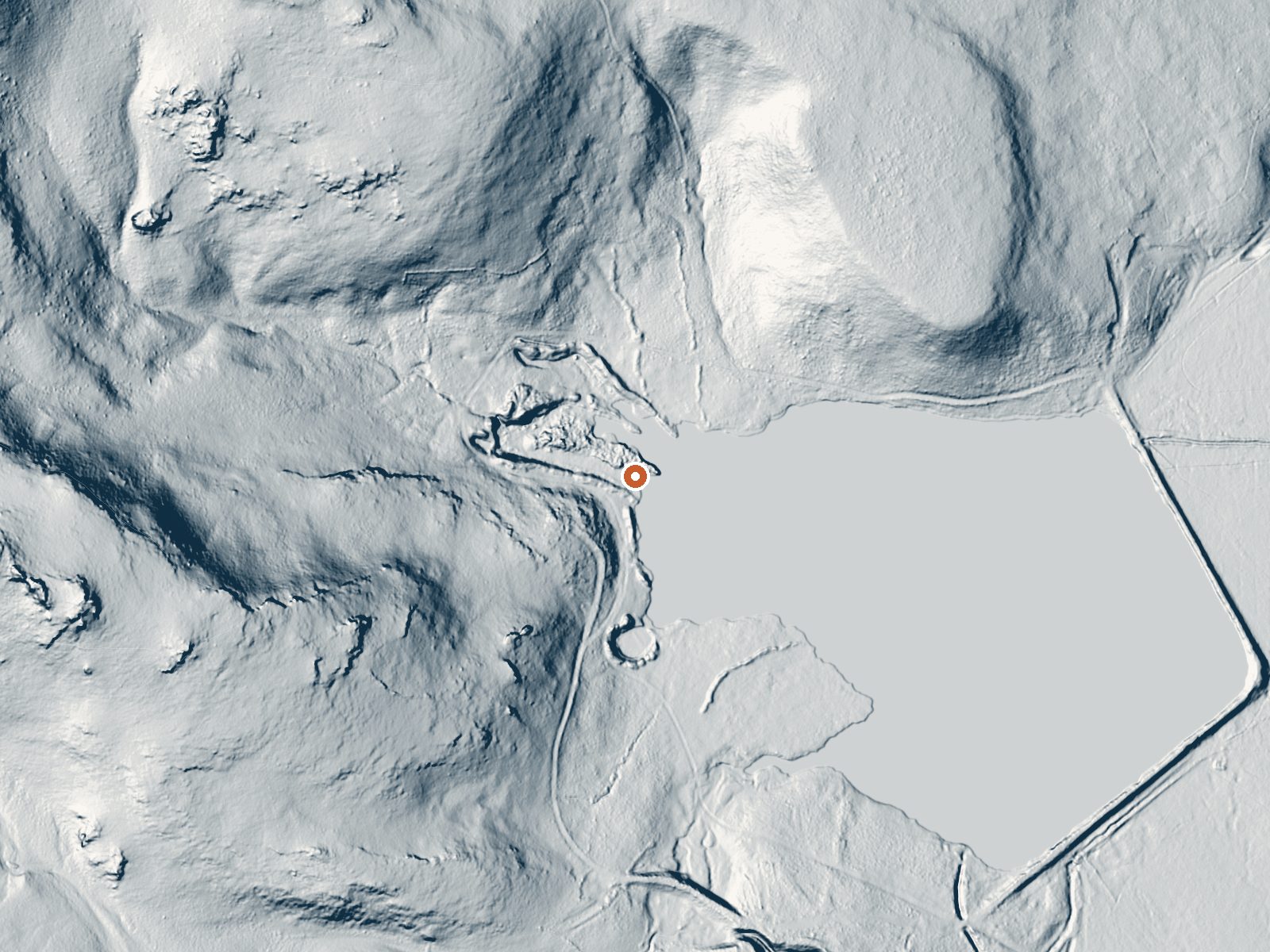 LiDAR bare-earth view of the same ground around Sellicks Springs