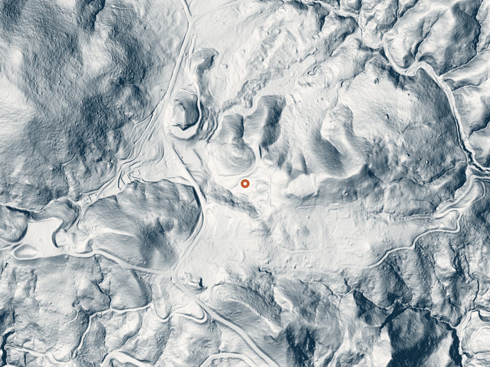LiDAR bare-earth view of the same ground around Howard Springs