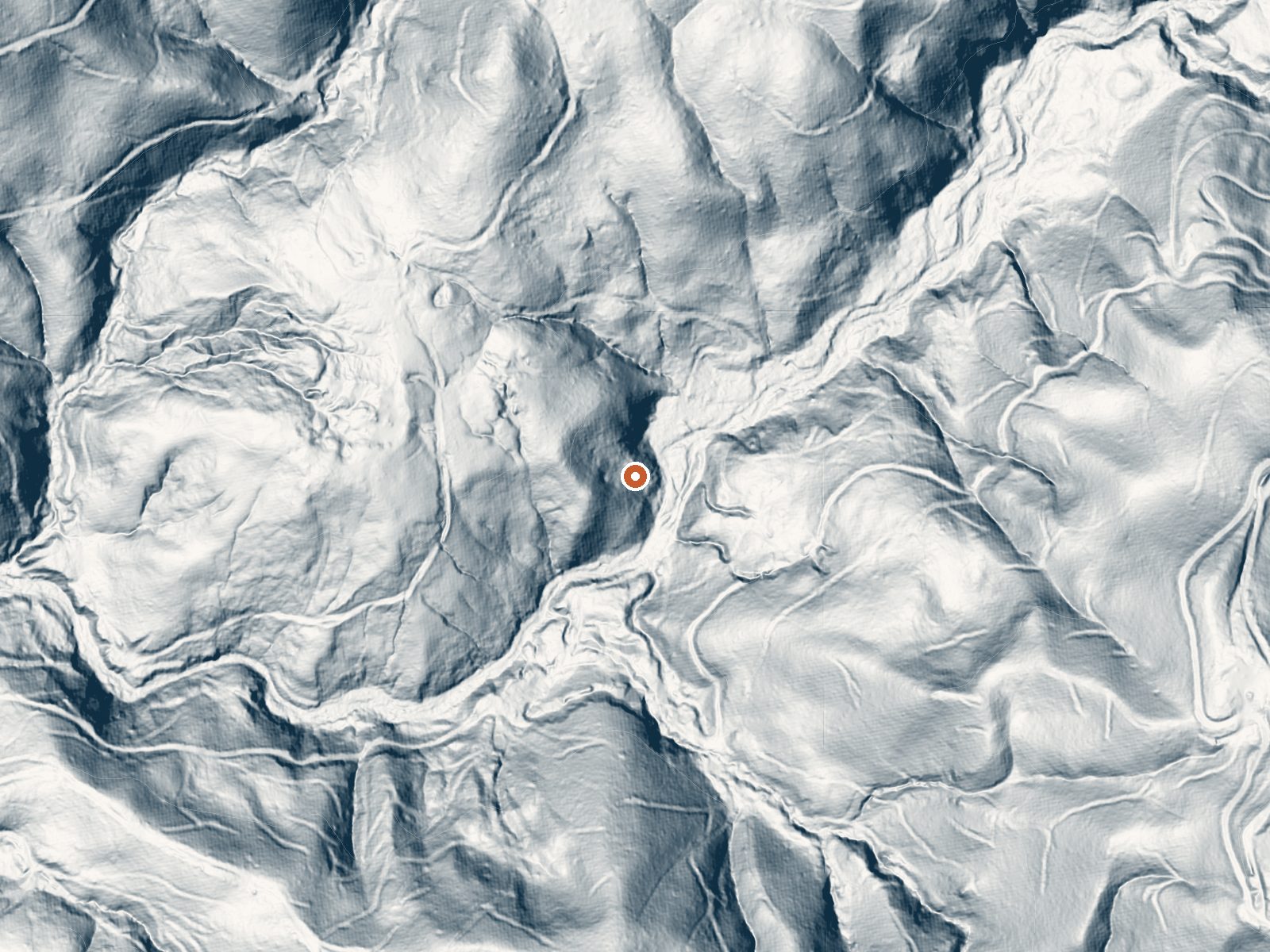 LiDAR bare-earth view of the same ground around Jackson Valley Mud Springs