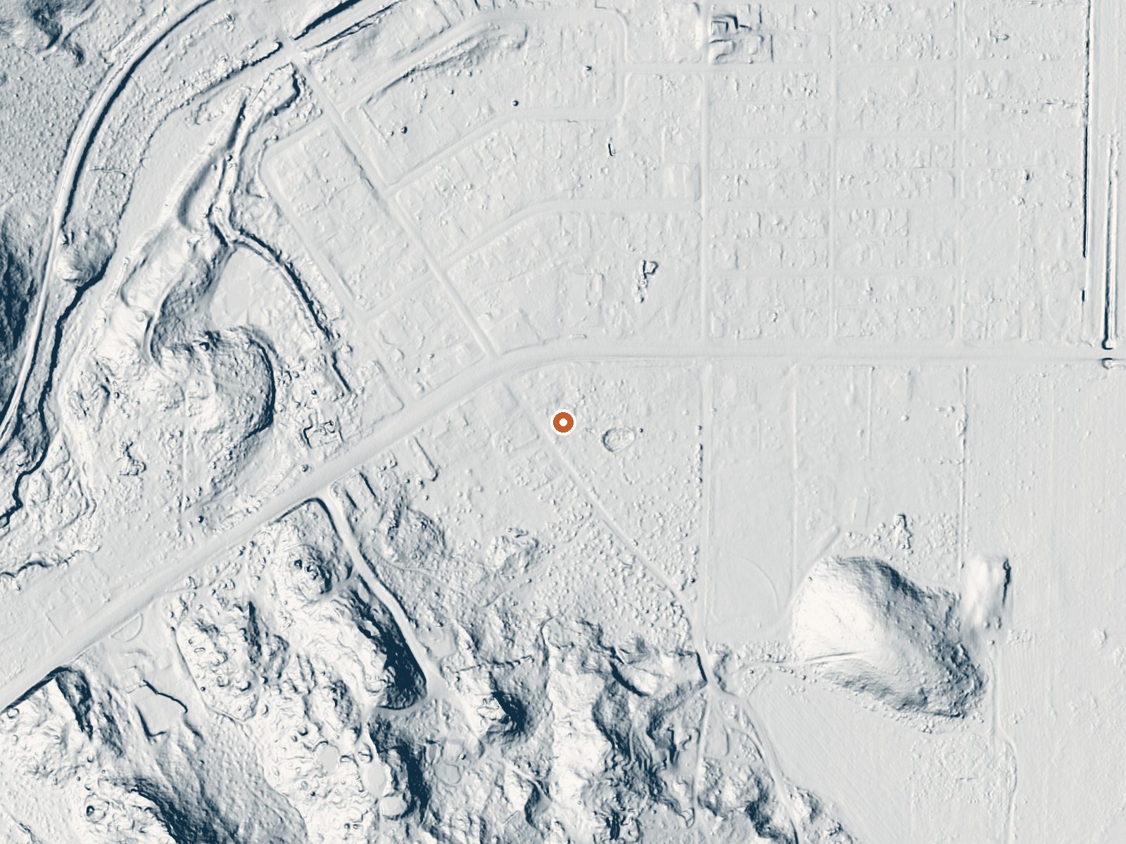LiDAR bare-earth view of the same ground around Jacumba Hot Springs