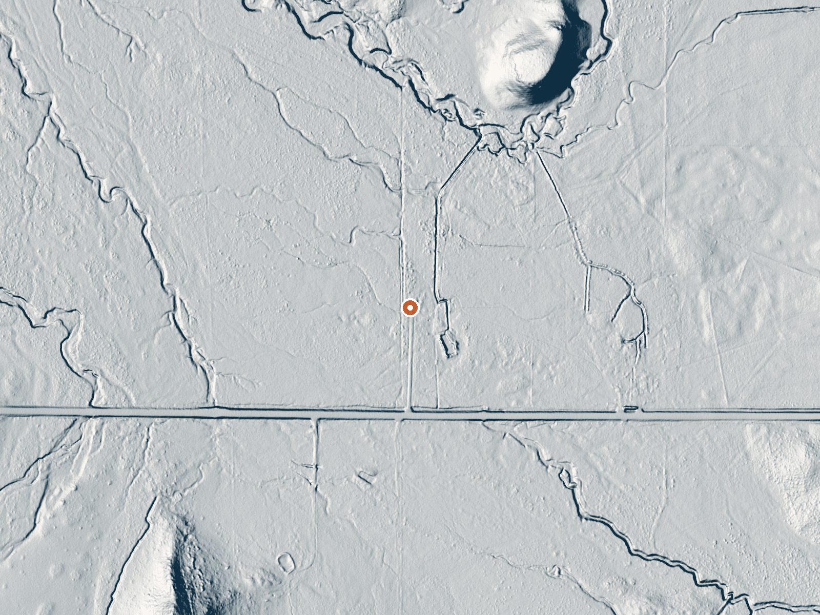 LiDAR bare-earth view of the same ground around Kellog Hot Springs