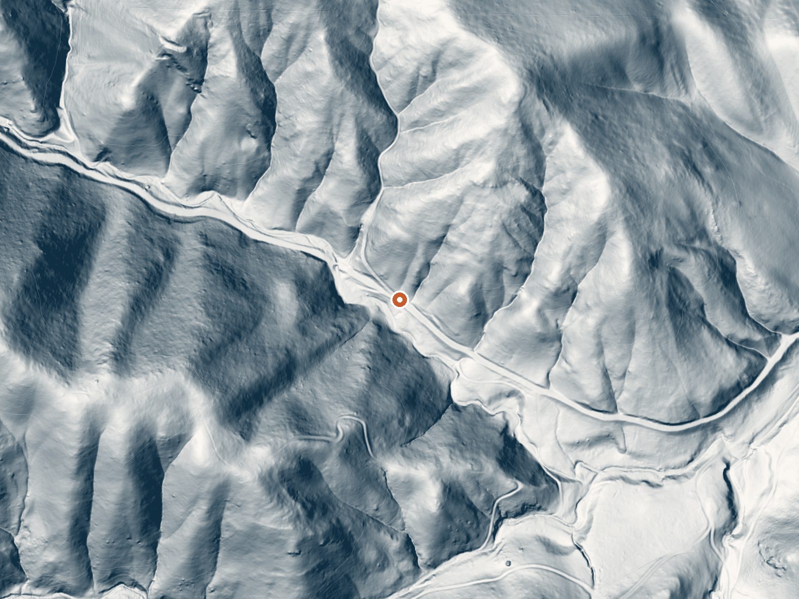 LiDAR bare-earth view of the same ground around Lone Tree Mineral Spring