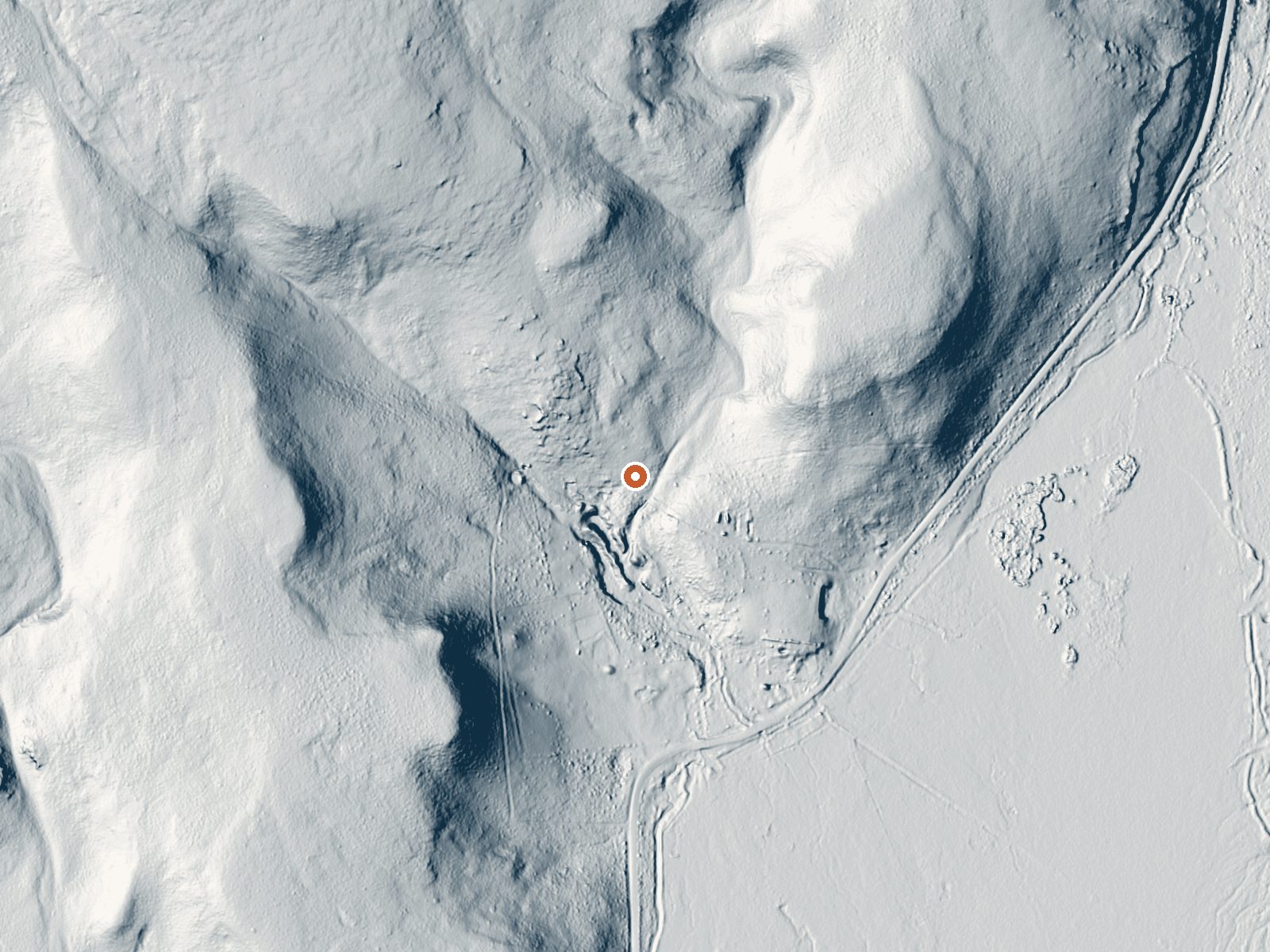 LiDAR bare-earth view of the same ground around Tipton Springs