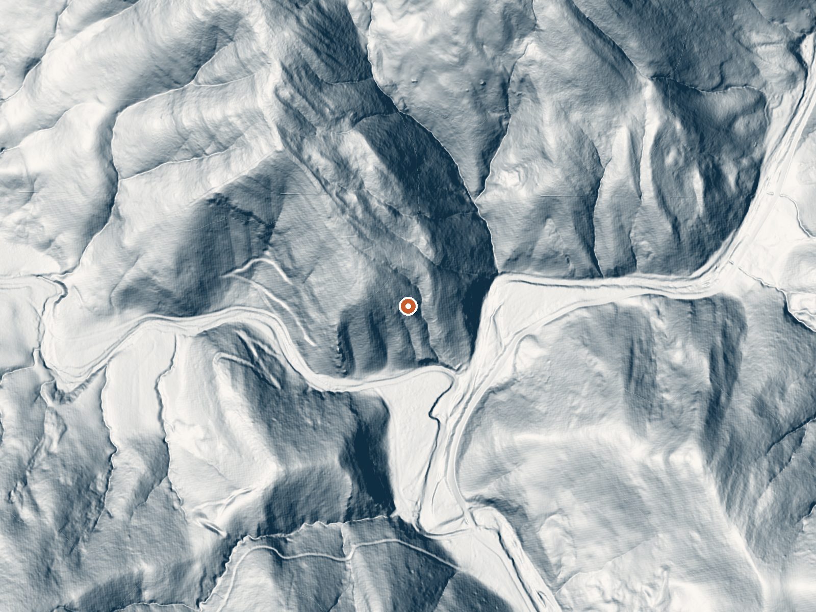 LiDAR bare-earth view of the same ground around Zim Zim Spring