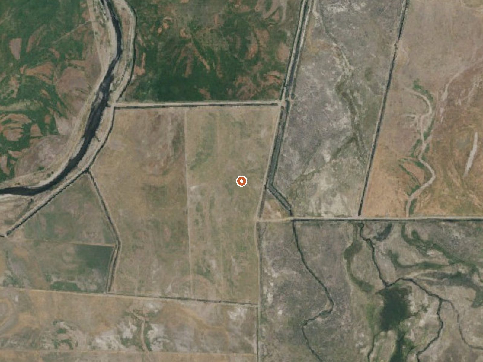 Aerial view of the ground around the spring