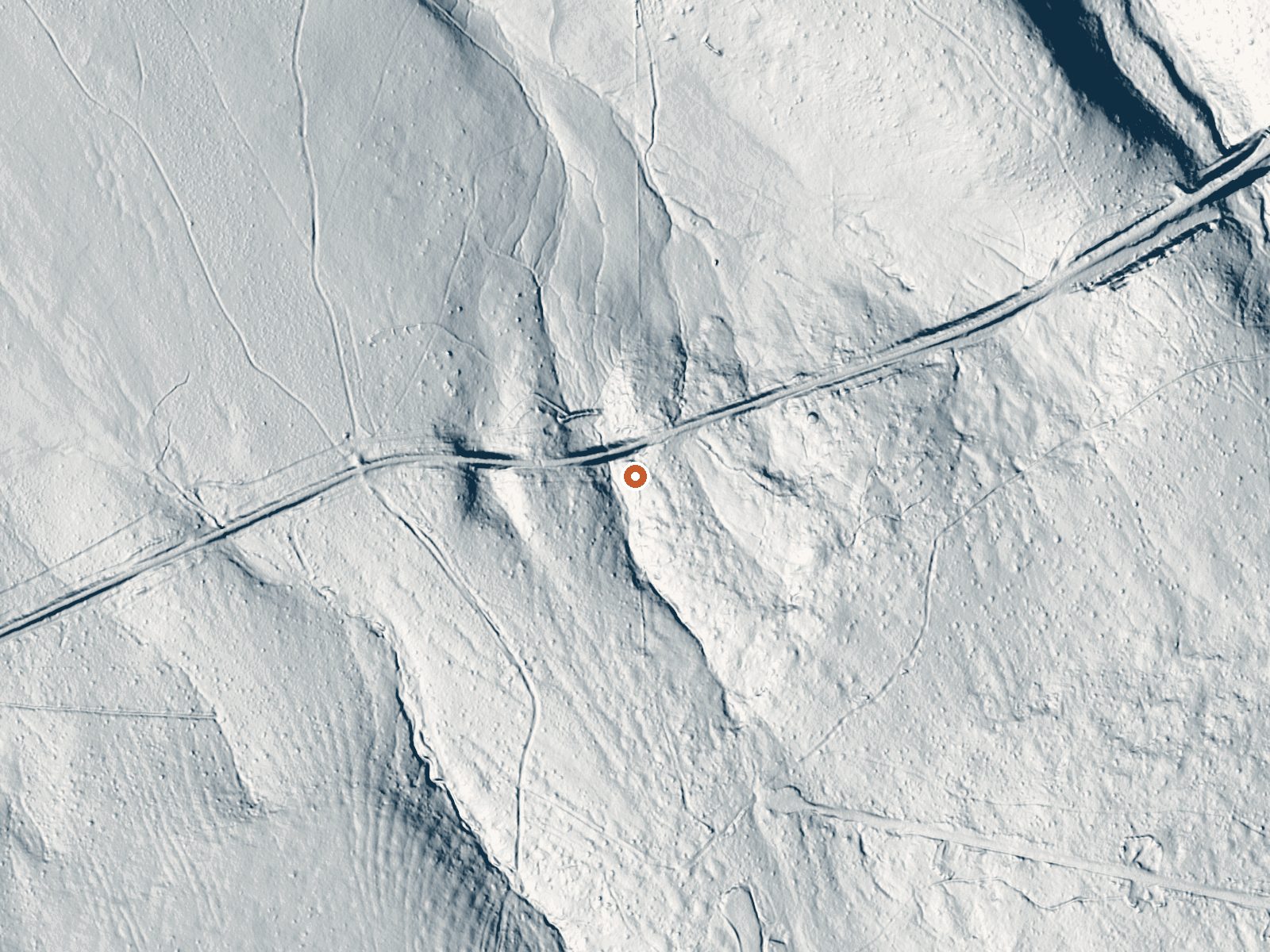 LiDAR bare-earth view of the same ground around Springs