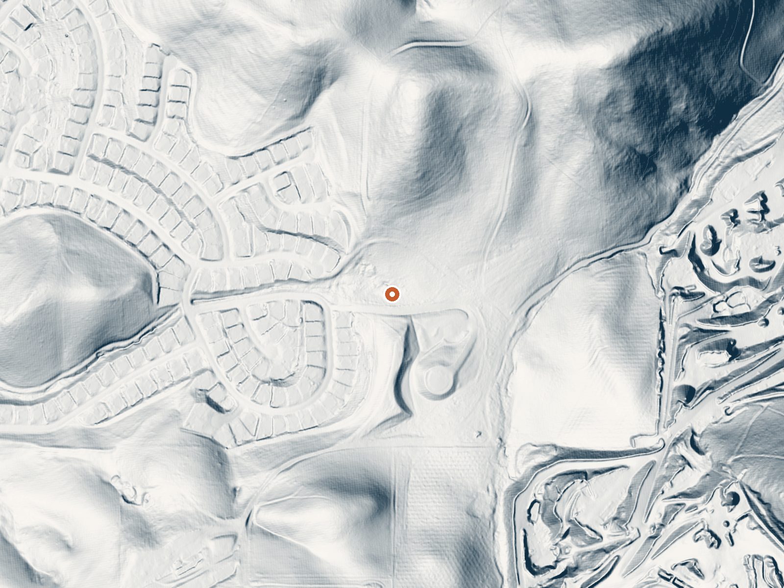 LiDAR bare-earth view of the same ground around Springs