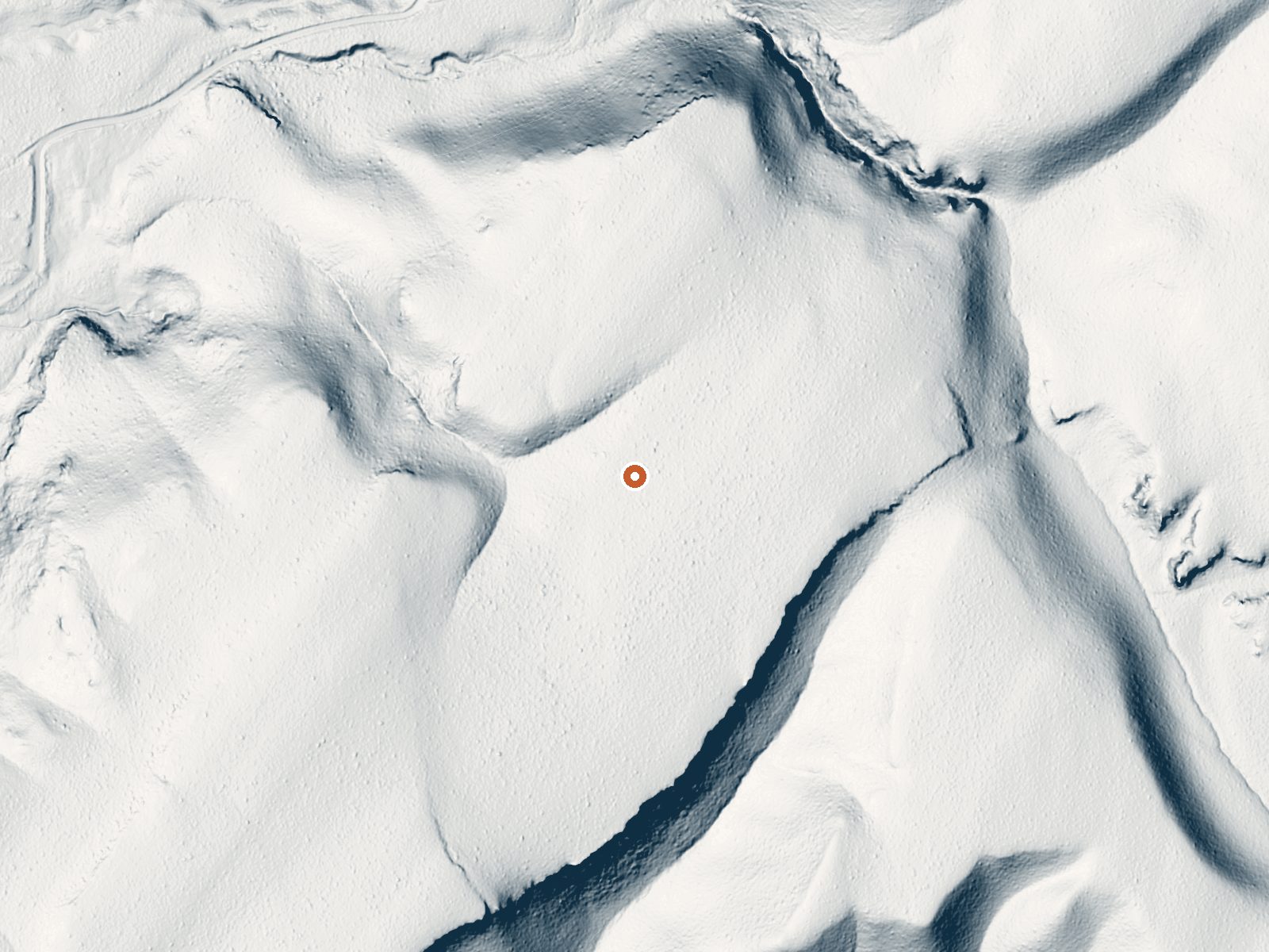 LiDAR bare-earth view of the same ground around Springs
