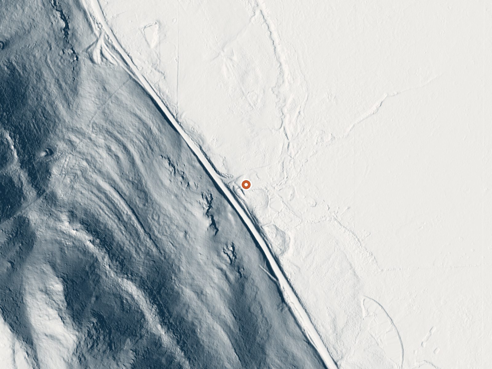 LiDAR bare-earth view of the same ground around Squaw Baths