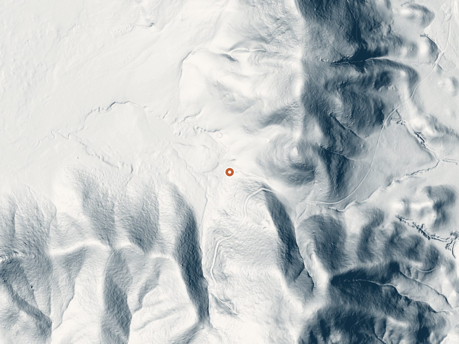 LiDAR bare-earth view of the same ground around Sulphur Spring, Salt Spring