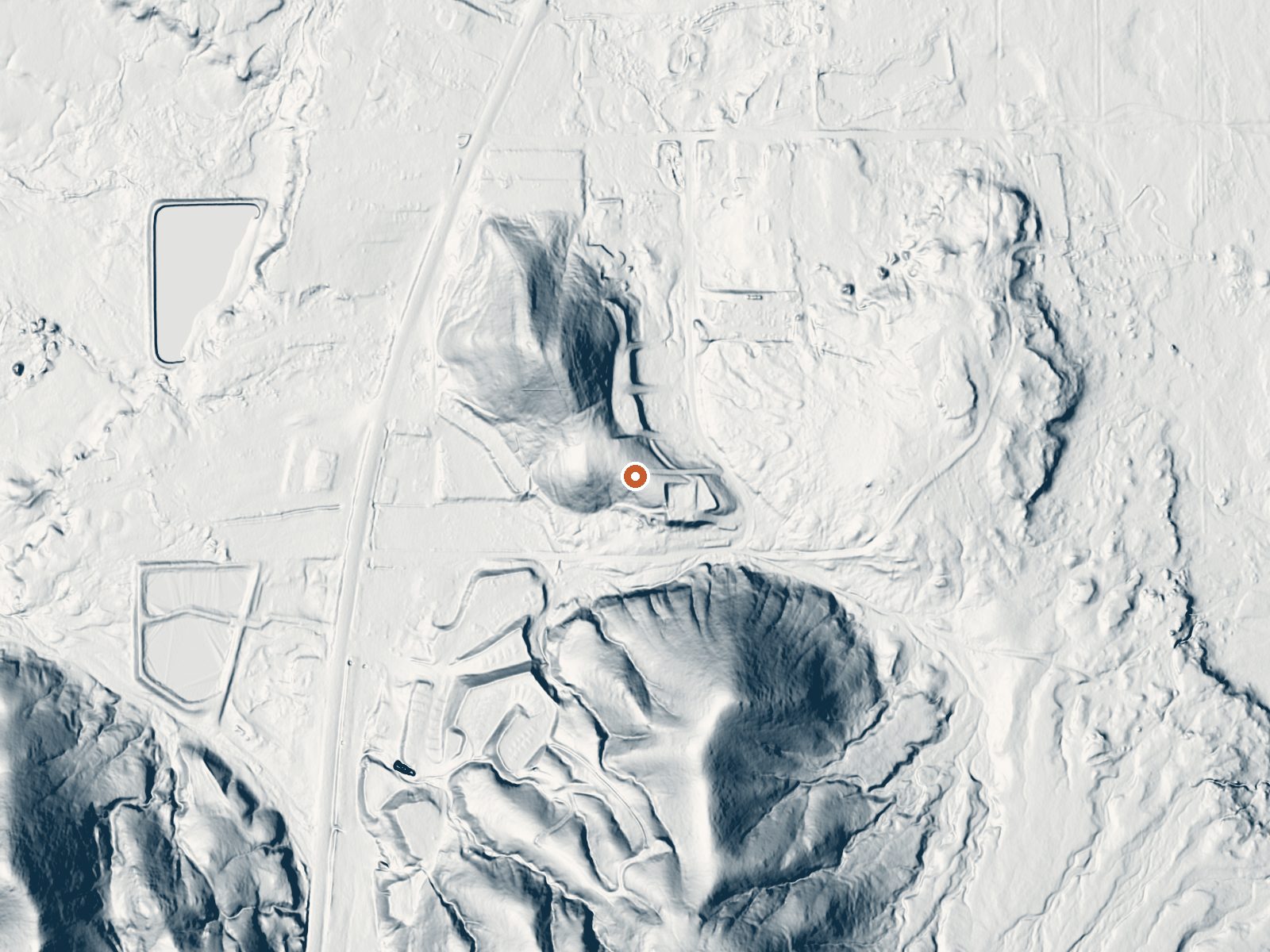 LiDAR bare-earth view of the same ground around Tecopa Hot Springs