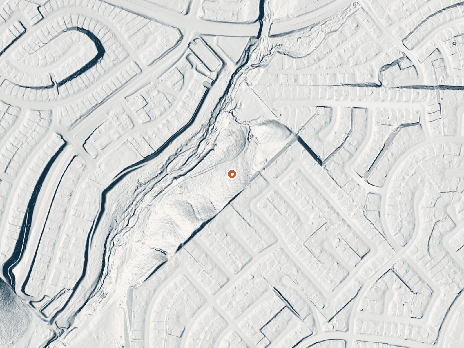 LiDAR bare-earth view of the same ground around Temecula Hot Springs