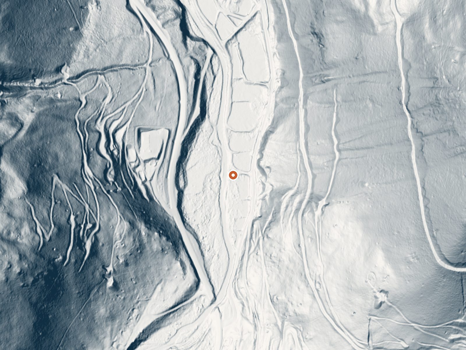 LiDAR bare-earth view of the same ground around Rico 2