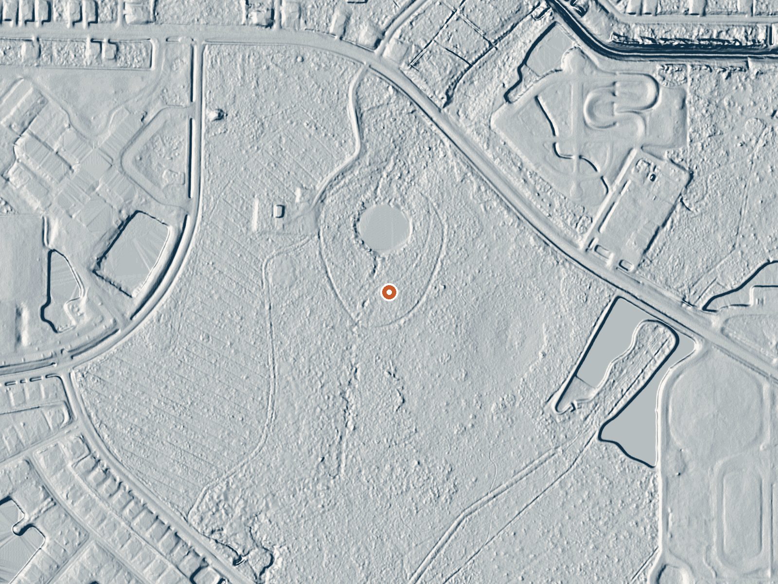 LiDAR bare-earth view of the same ground around Little Salt Spring