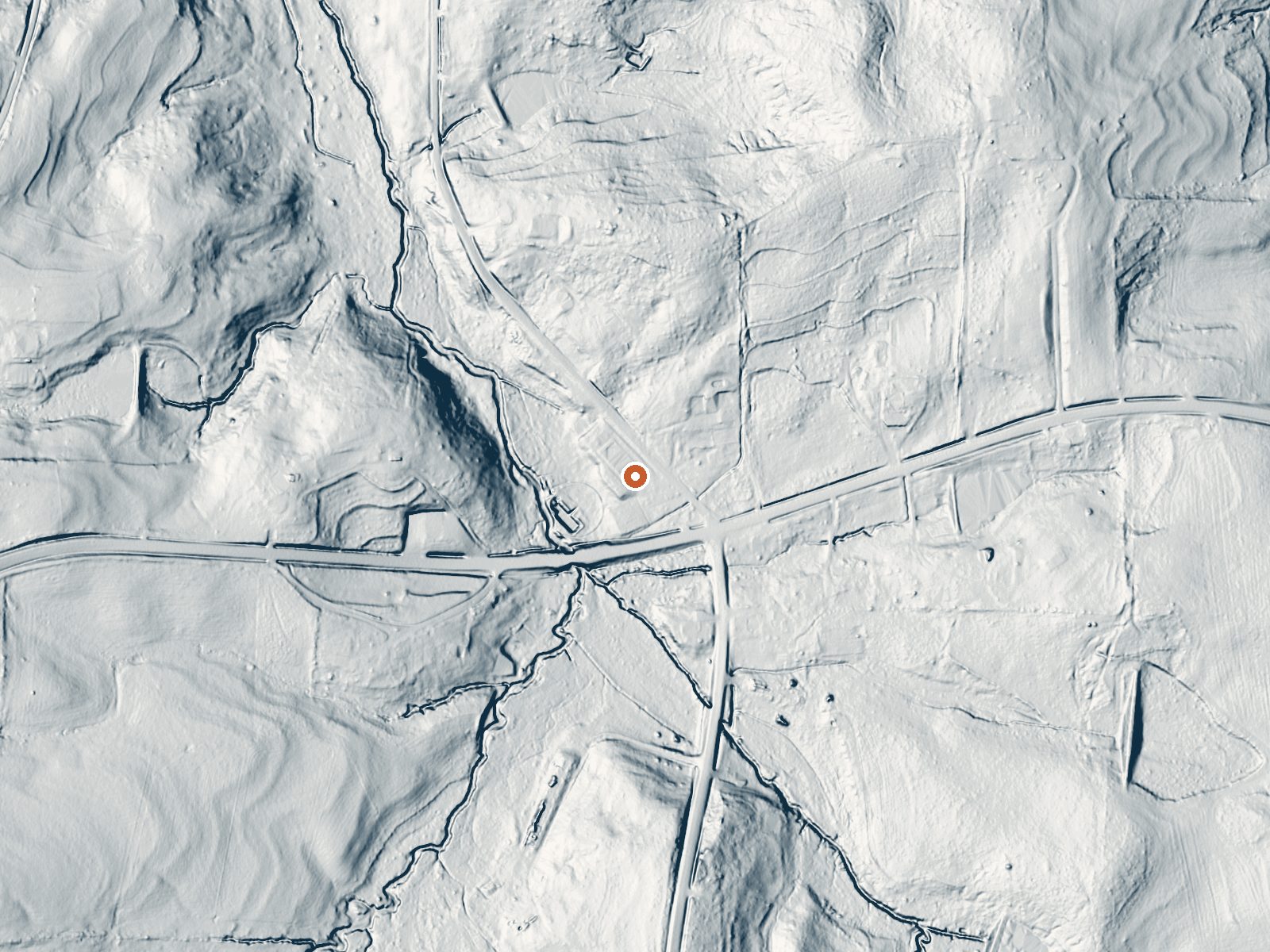 LiDAR bare-earth view of the same ground around Lifsey Spring