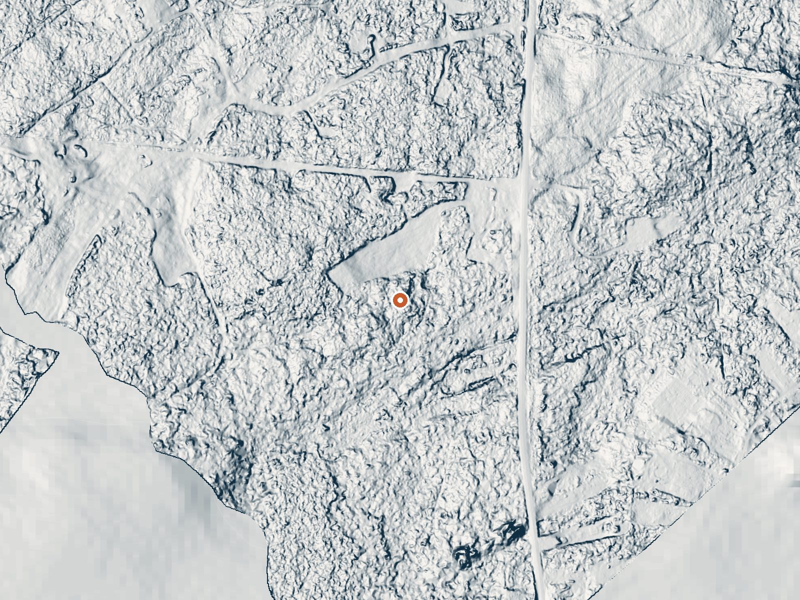 LiDAR bare-earth view of the same ground around Steam Vents