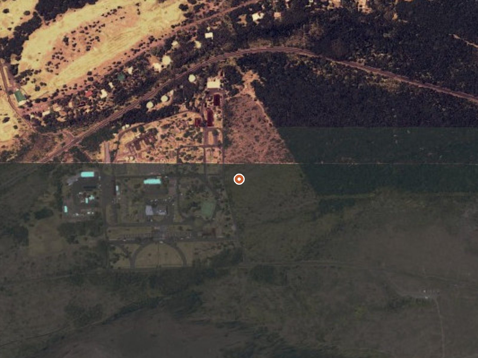 Aerial view of the ground around Steam Vents
