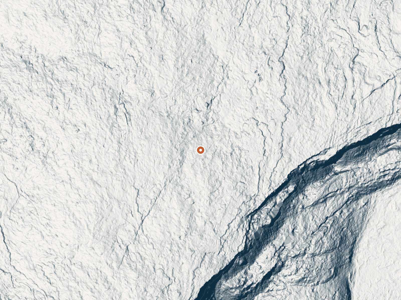 LiDAR bare-earth view of the same ground around Steam Vents