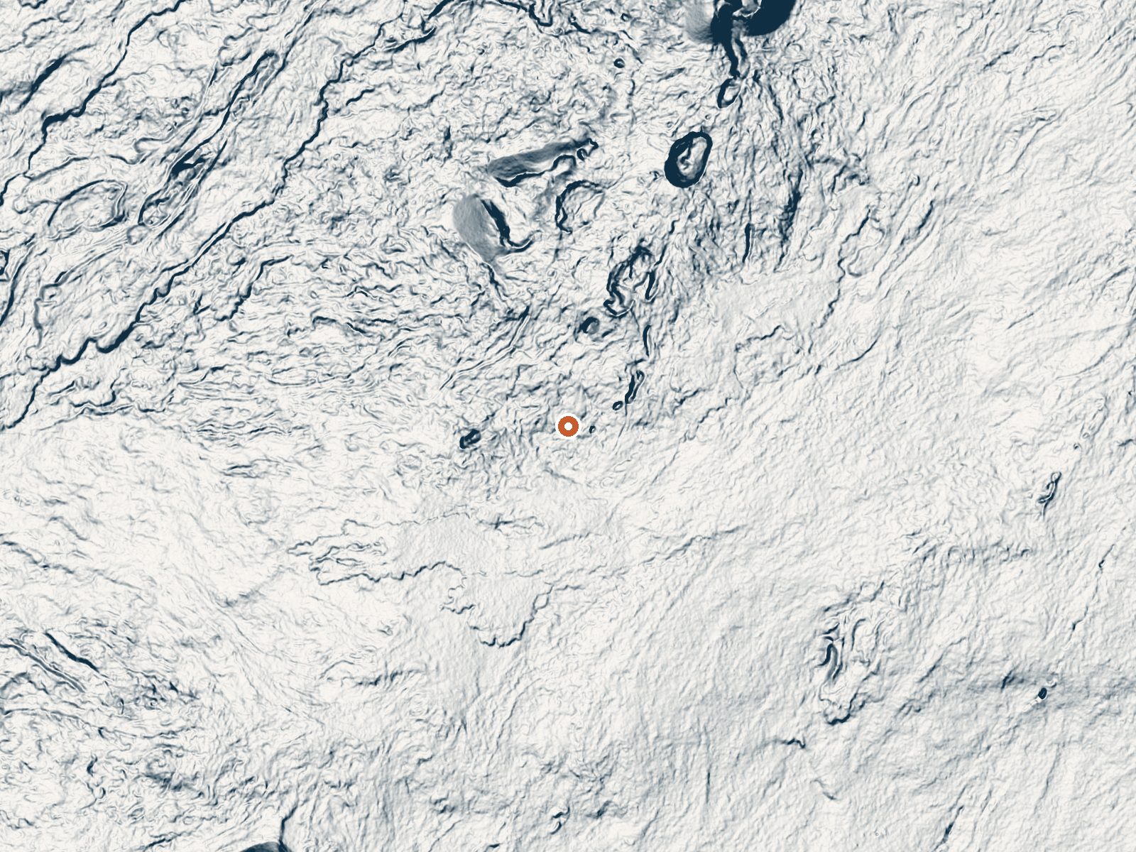 LiDAR bare-earth view of the same ground around Steam Vents