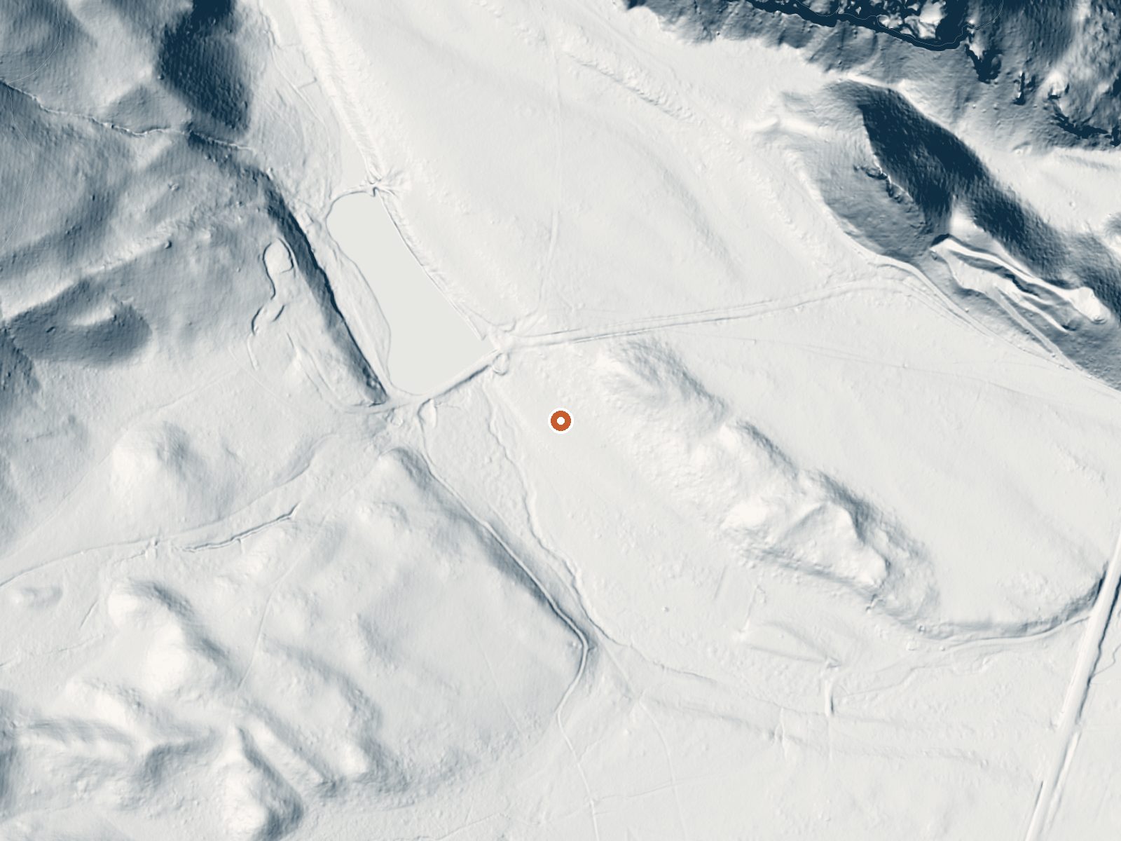 LiDAR bare-earth view of the same ground around Antelope Spring