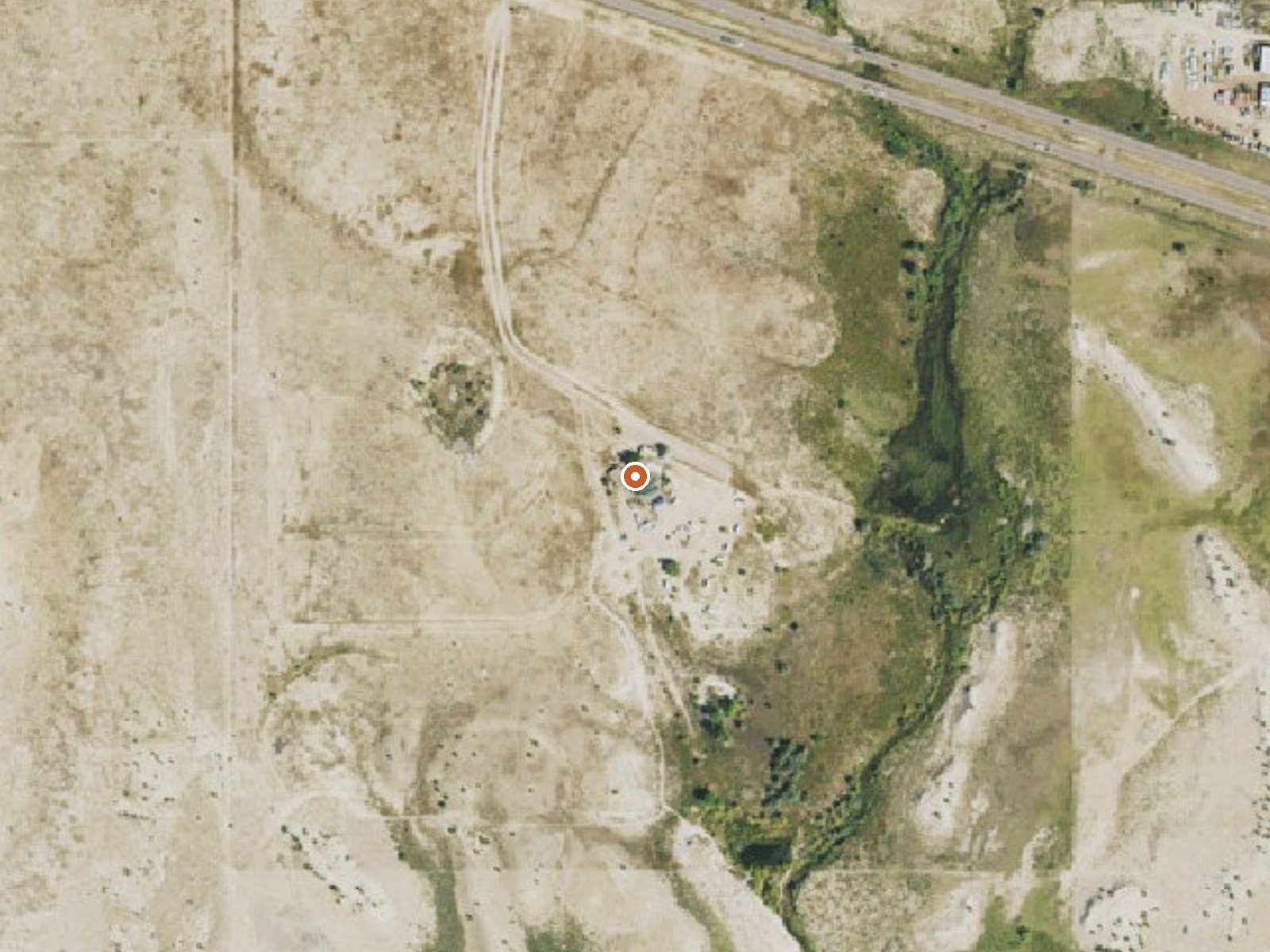 Aerial view of the ground around Dakota Hot Springs