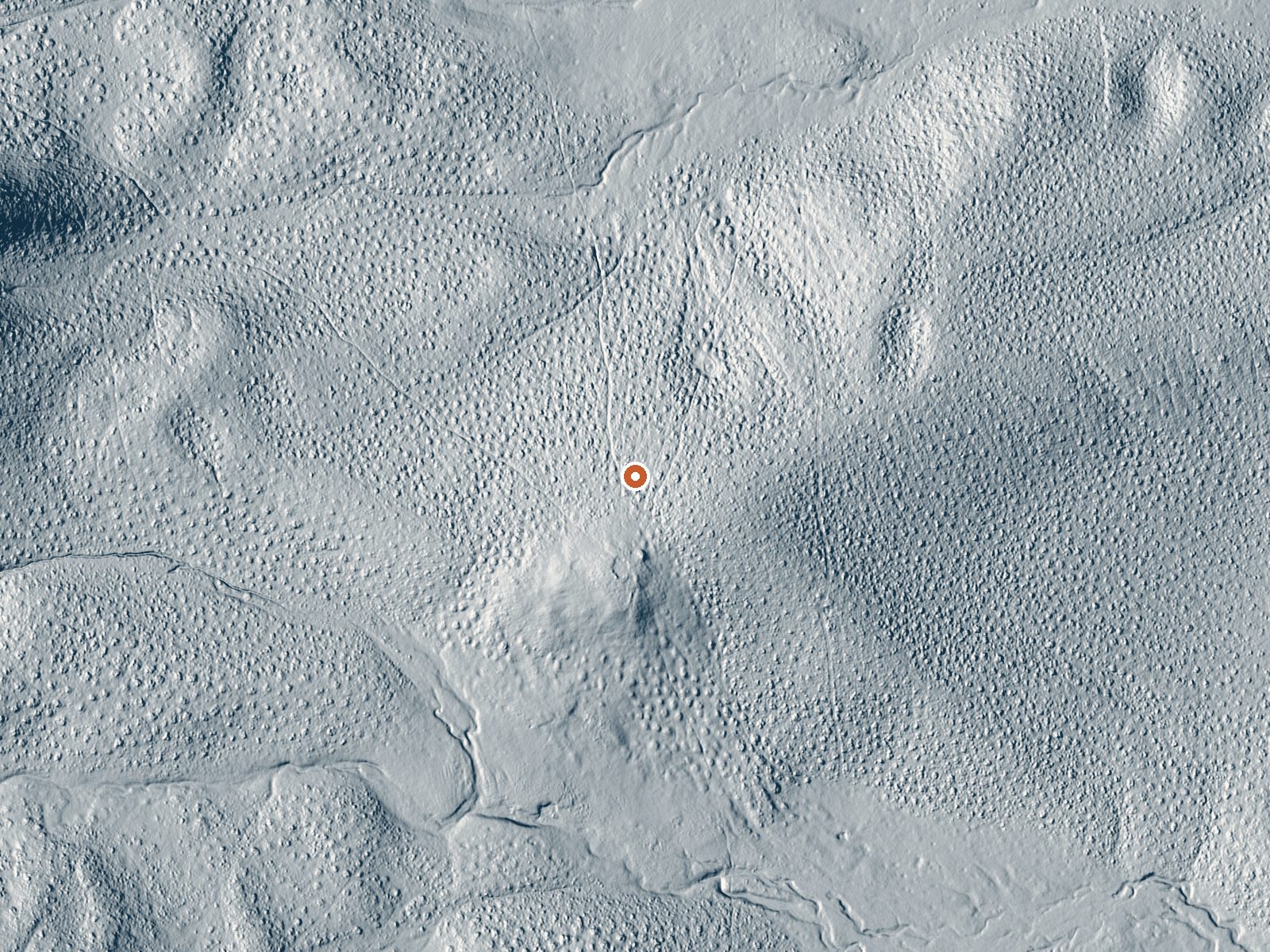 LiDAR bare-earth view of the same ground around Alkali Flats Warm Spring