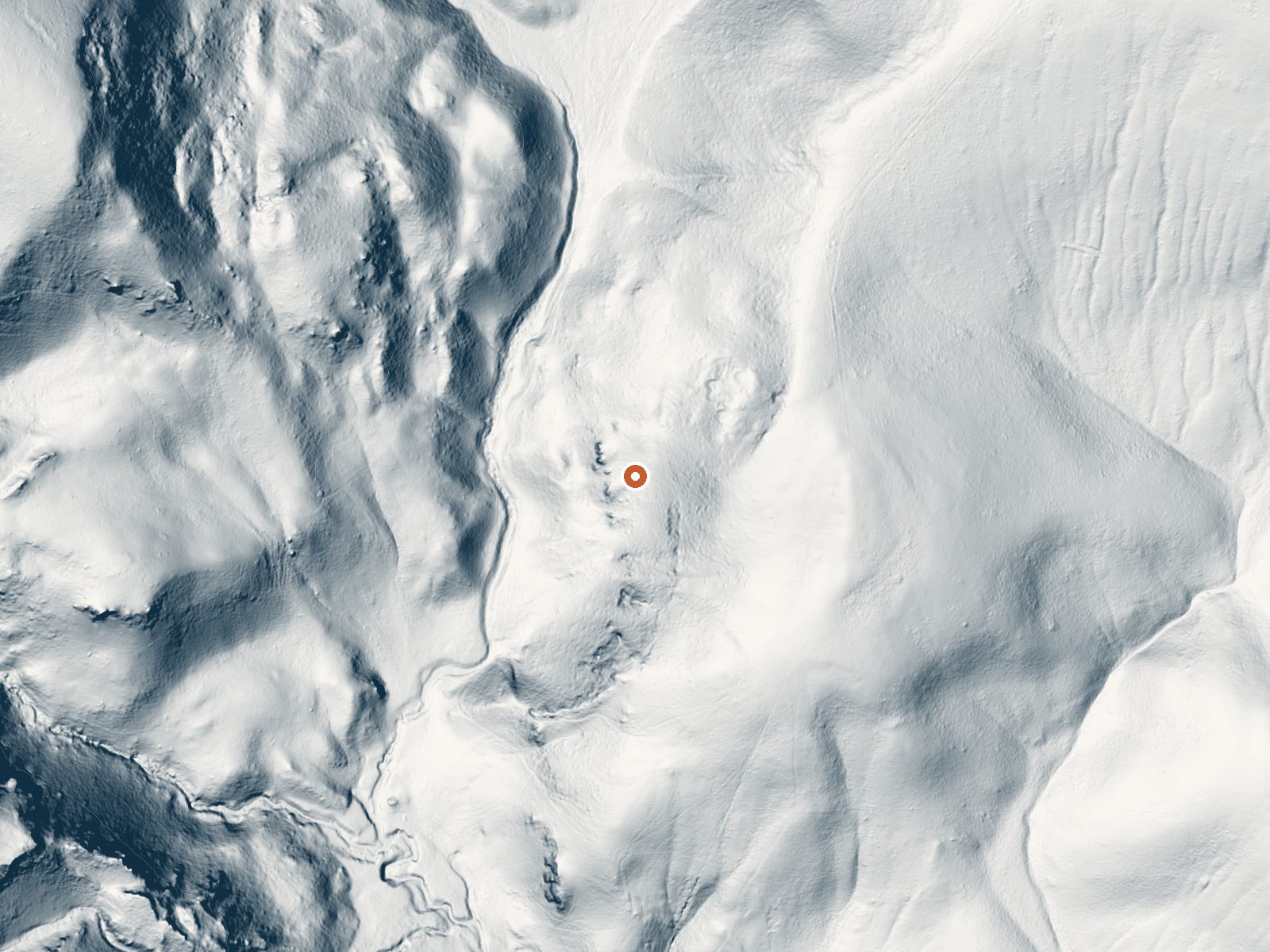 LiDAR bare-earth view of the same ground around Big Spring