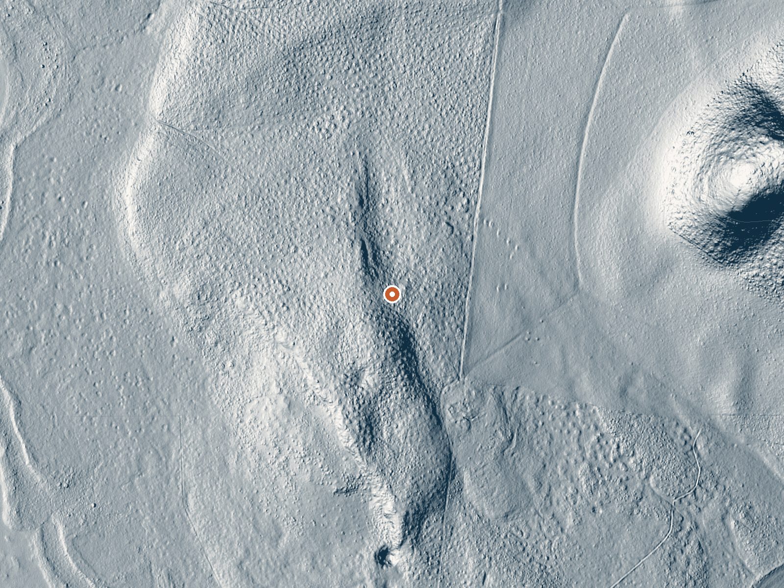LiDAR bare-earth view of the same ground around Blackfoot Reservoir Warm Spring