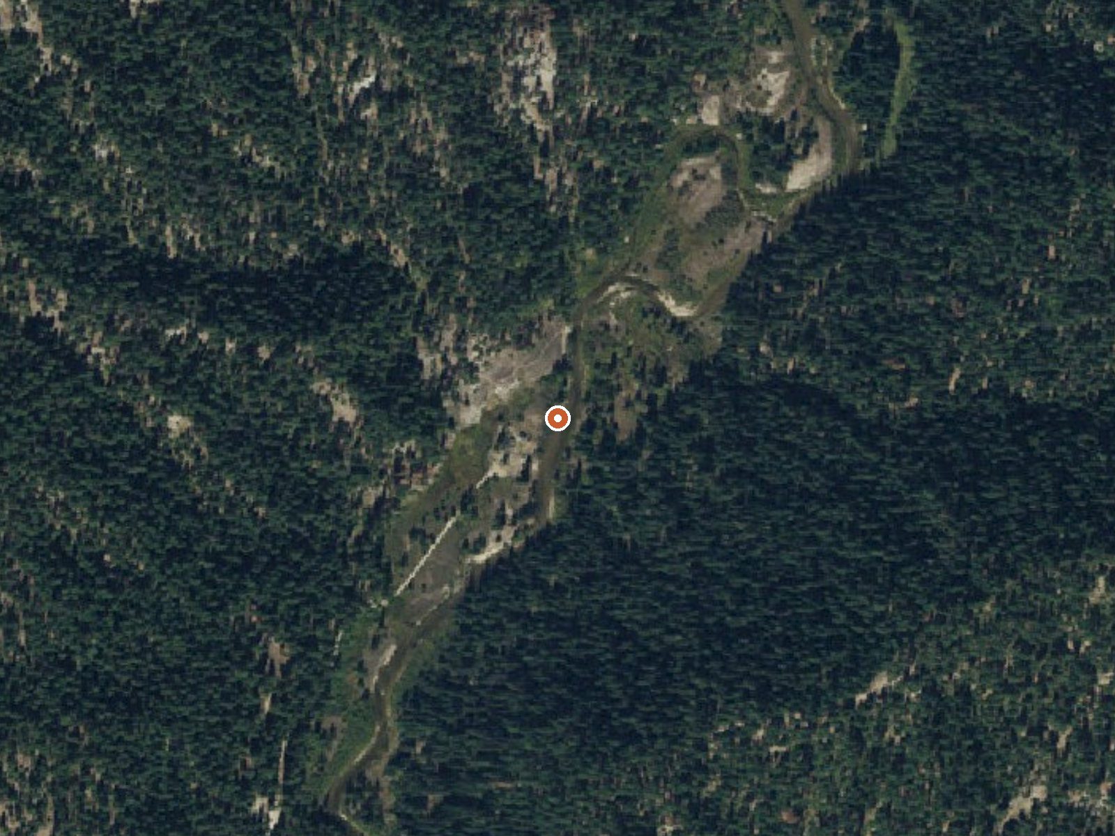 Aerial view of the ground around Boiling Springs