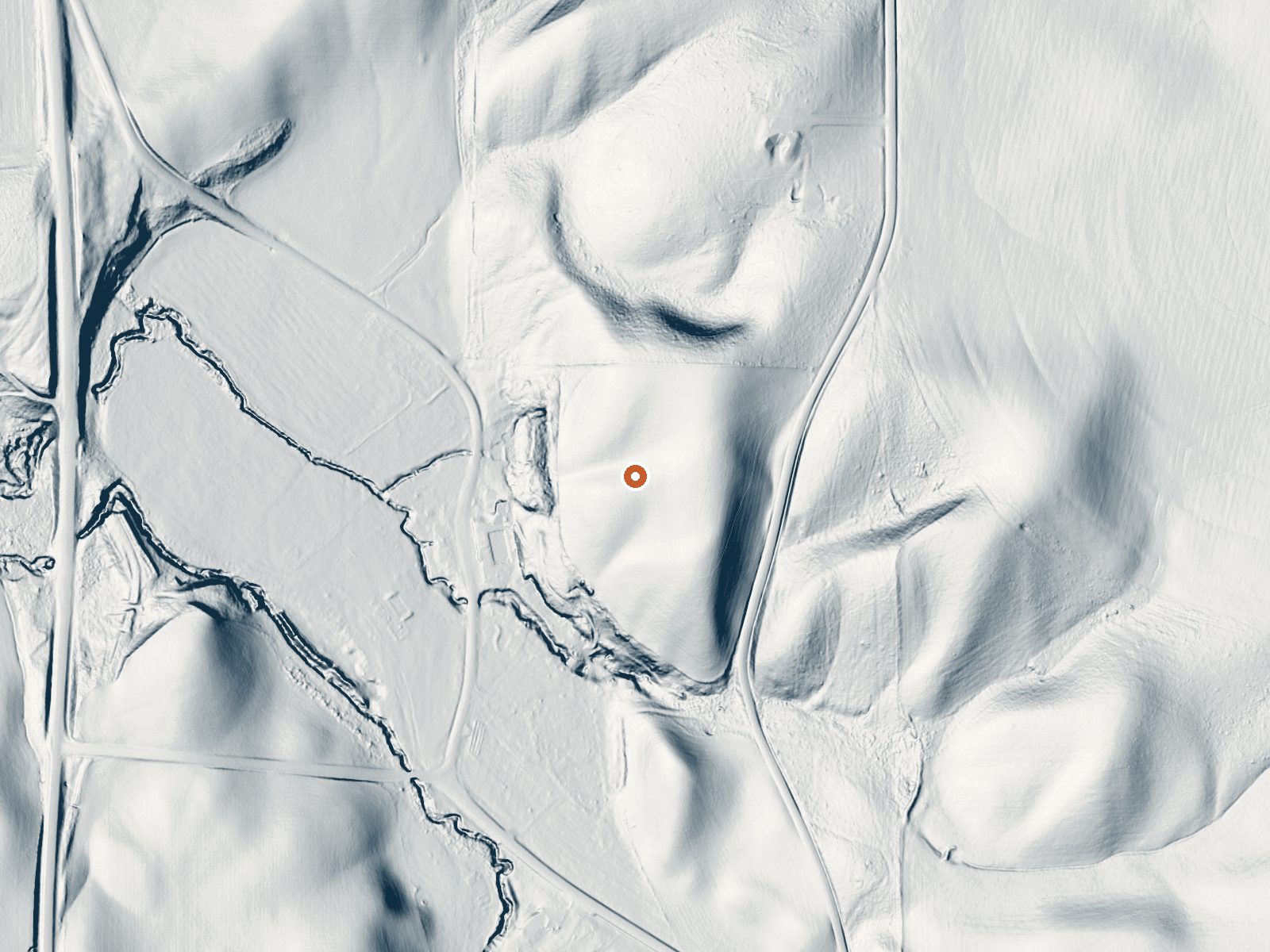 LiDAR bare-earth view of the same ground around Indian Springs
