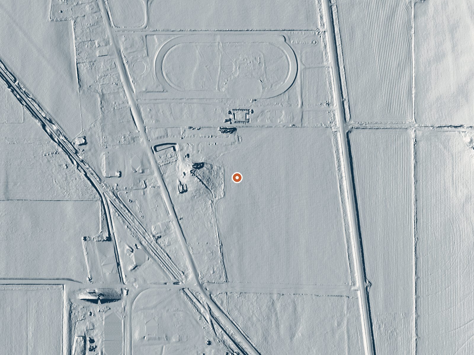 LiDAR bare-earth view of the same ground around Malad Warm Spring