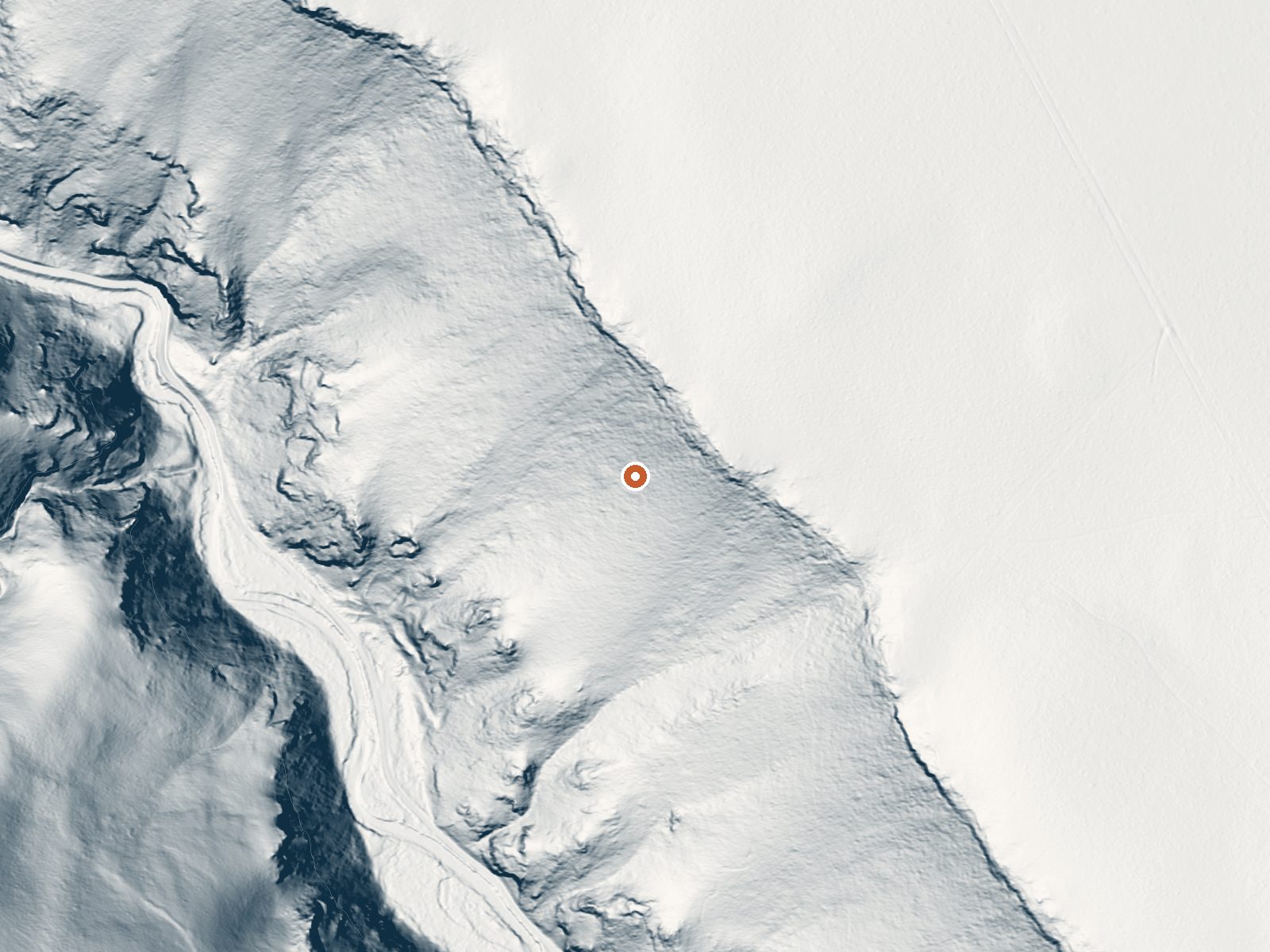 LiDAR bare-earth view of the same ground around Murphy Hot Springs