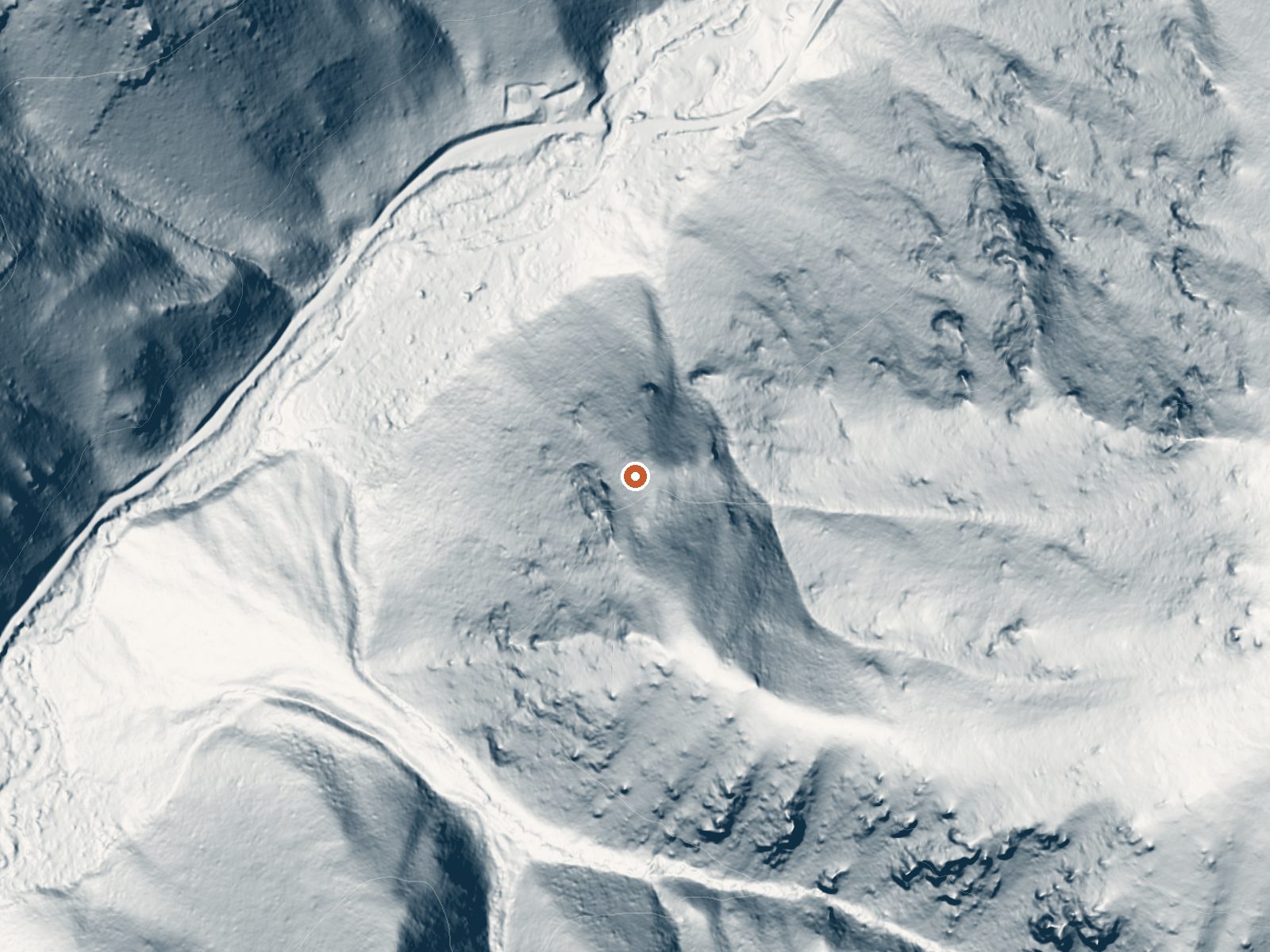 LiDAR bare-earth view of the same ground around Medicine Hot Springs