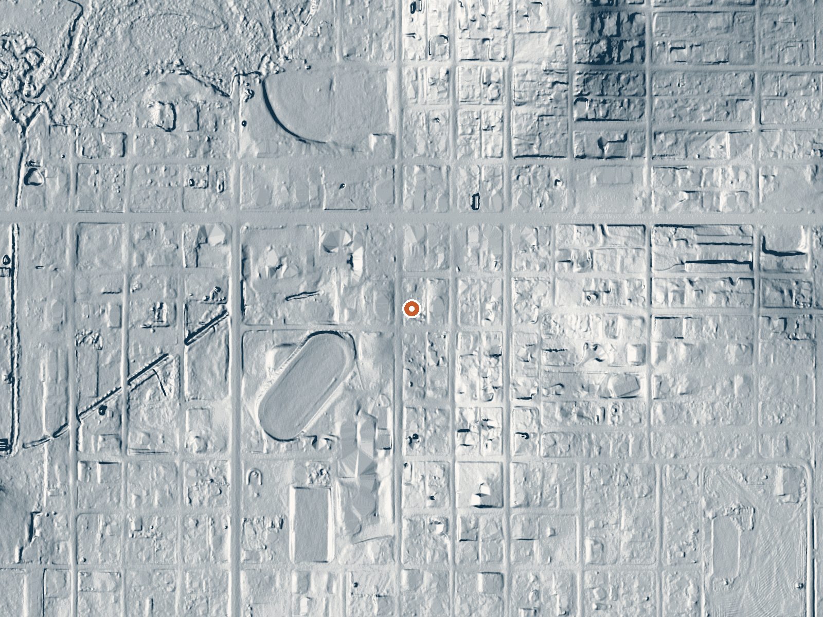 LiDAR bare-earth view of the same ground around White Sulphur Springs
