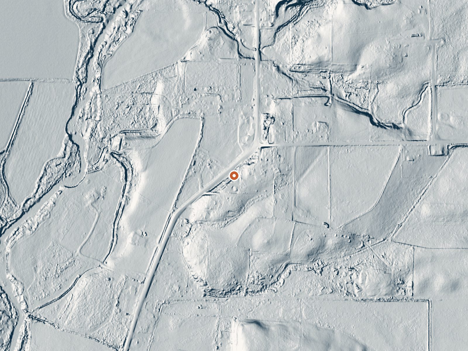 LiDAR bare-earth view of the same ground around Sweet Warm Spring