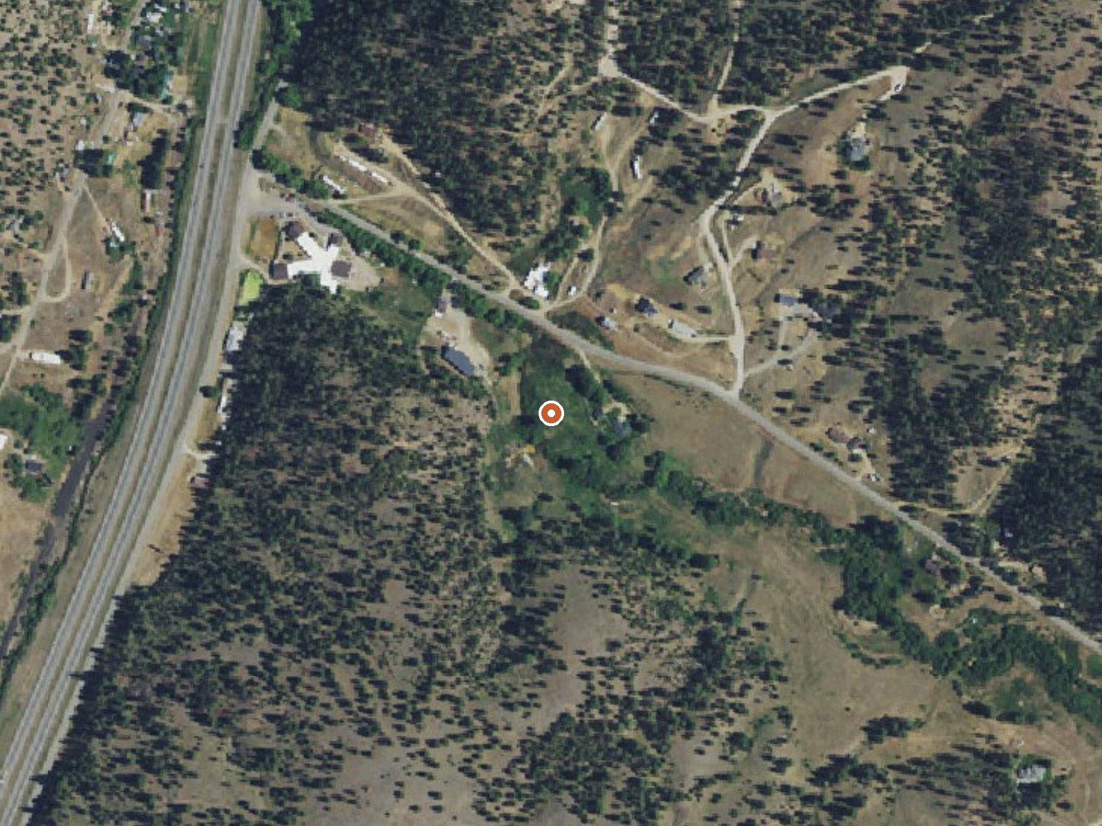 Aerial view of the ground around Alhambra Hot Springs