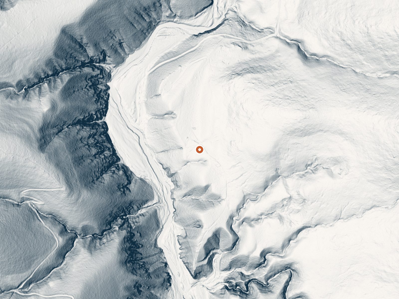 LiDAR bare-earth view of the same ground around San Francisco Hot Springs