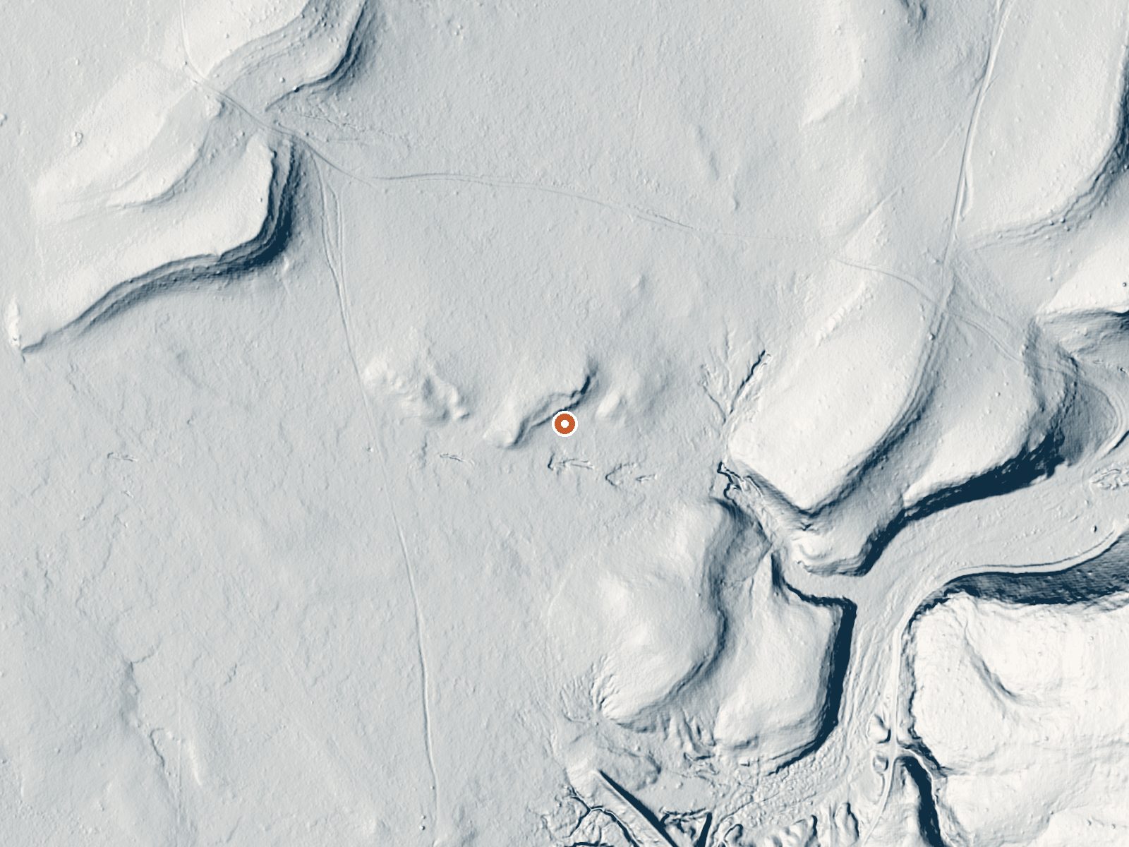 LiDAR bare-earth view of the same ground around Spring