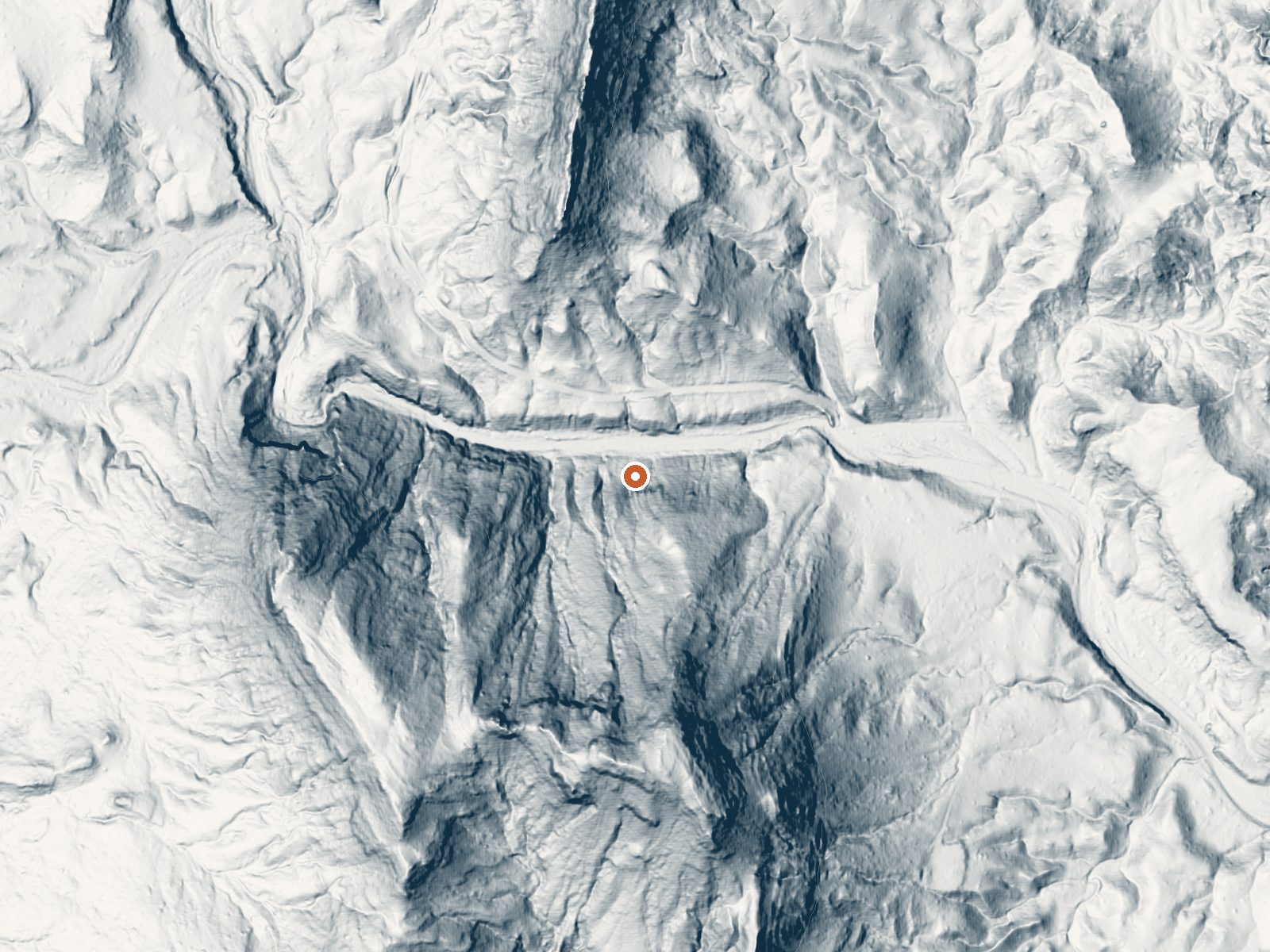 LiDAR bare-earth view of the same ground around Spring