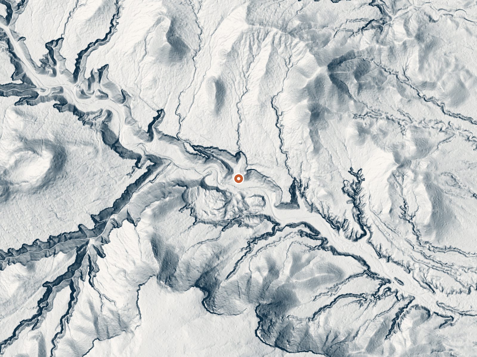 LiDAR bare-earth view of the same ground around Statue
