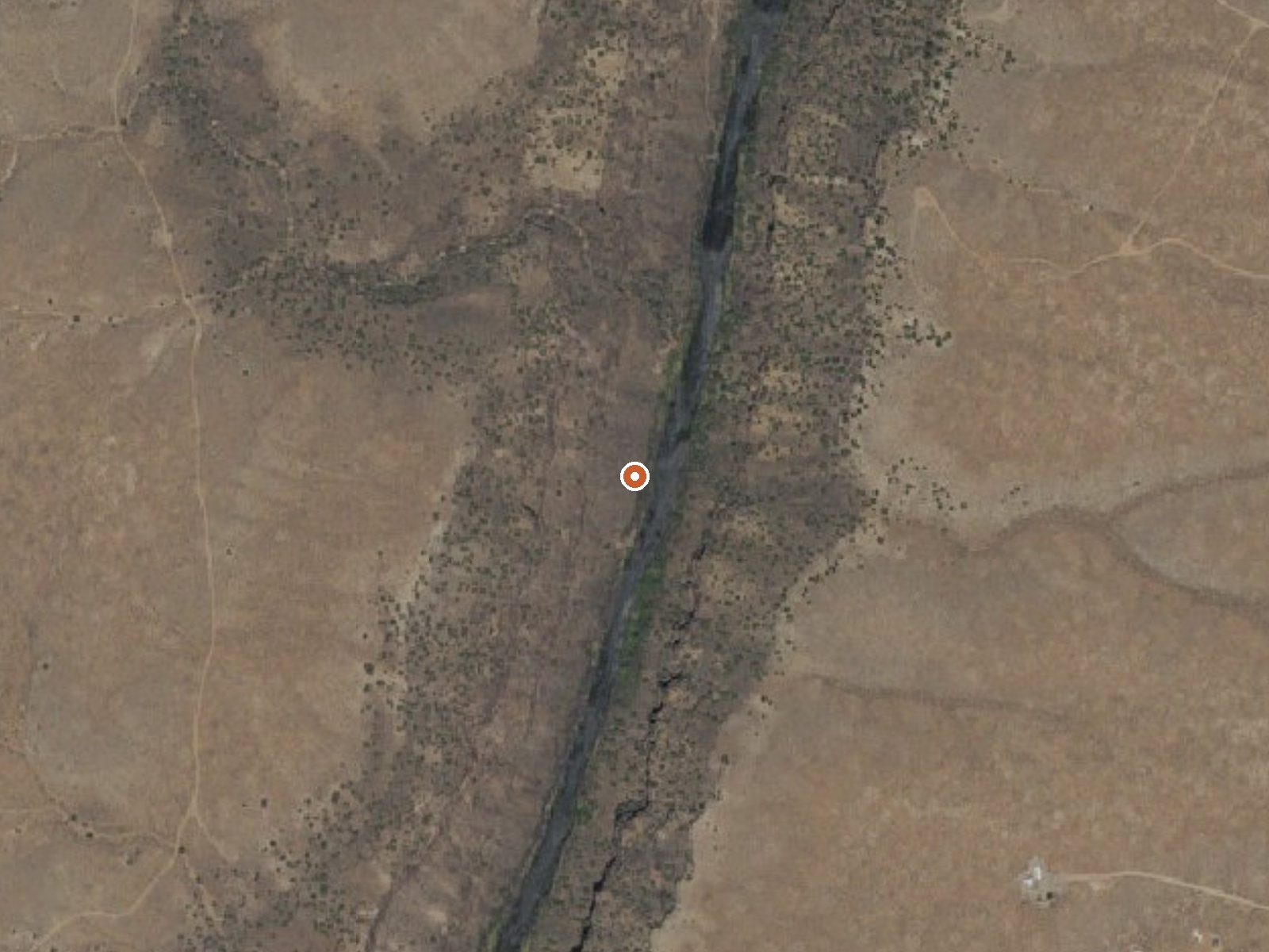 Aerial view of the ground around the spring