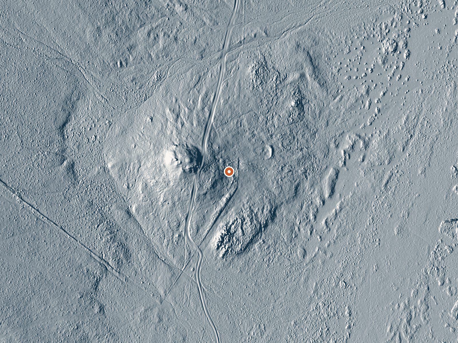 LiDAR bare-earth view of the same ground around Abel Spring