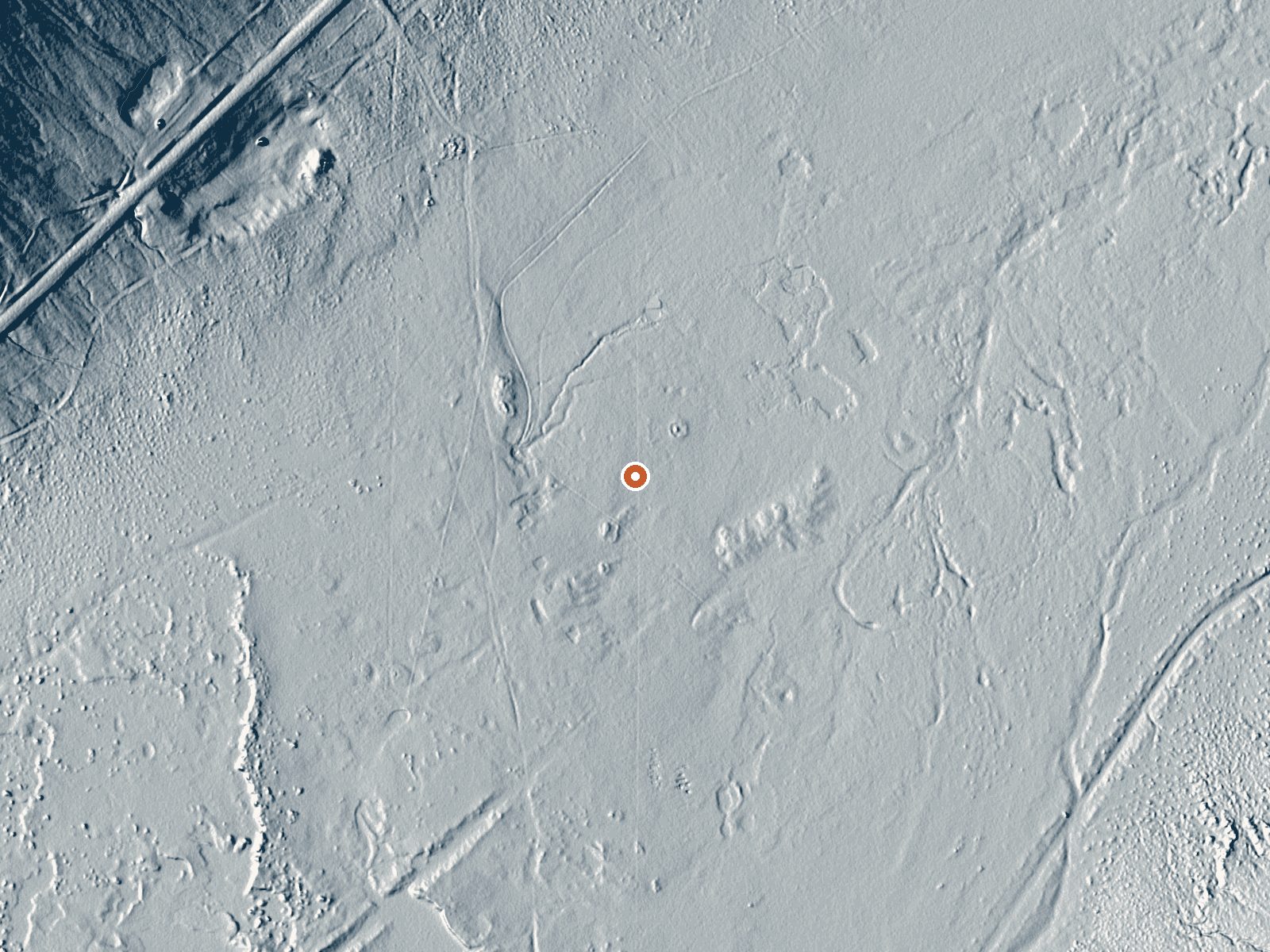 LiDAR bare-earth view of the same ground around Baltazor Hot Spring