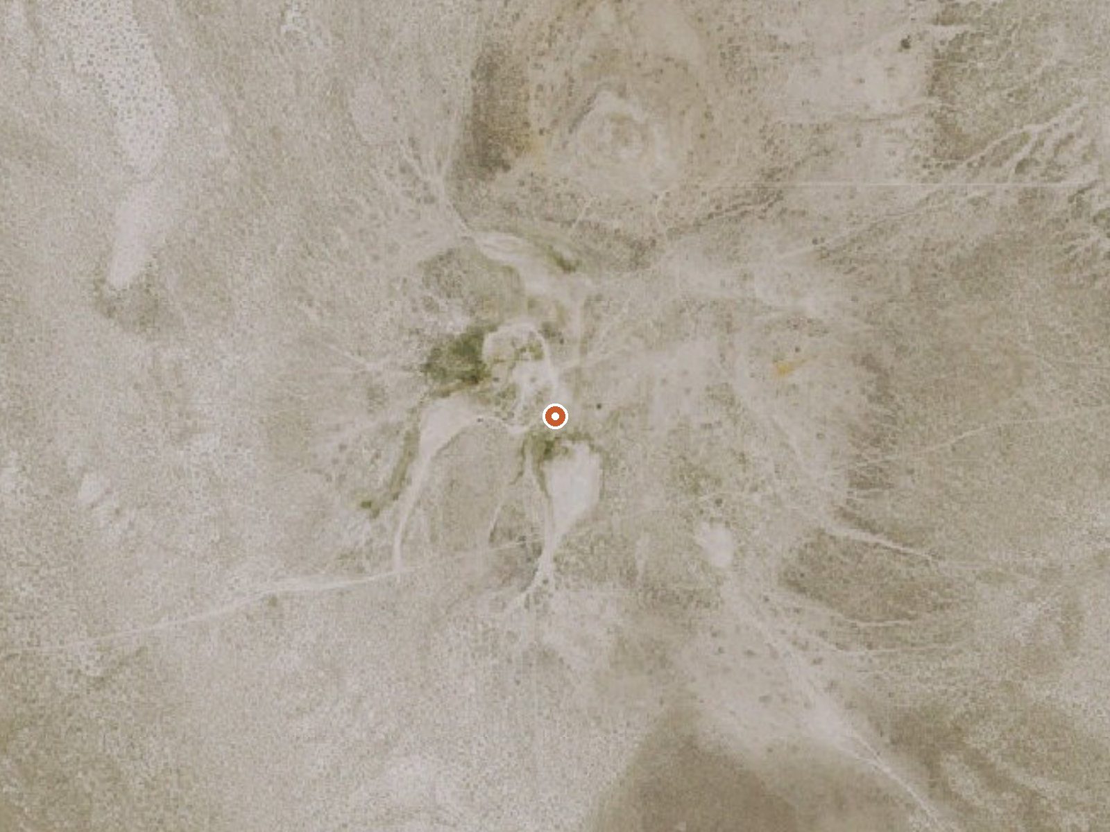 Aerial view of the ground around Bartine Hot Springs