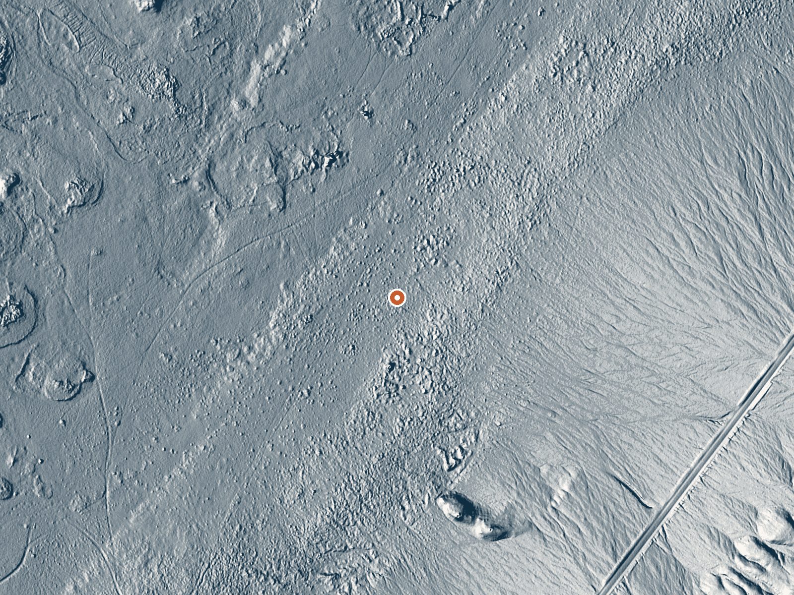 LiDAR bare-earth view of the same ground around Big Blue (A) Spring